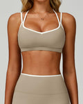 Brassière beige & blanc