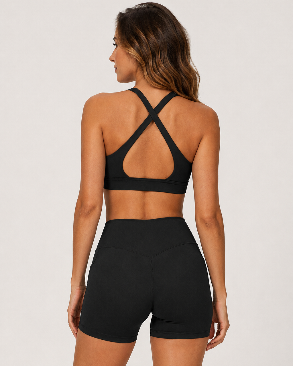 Brassiere noir dos croisée