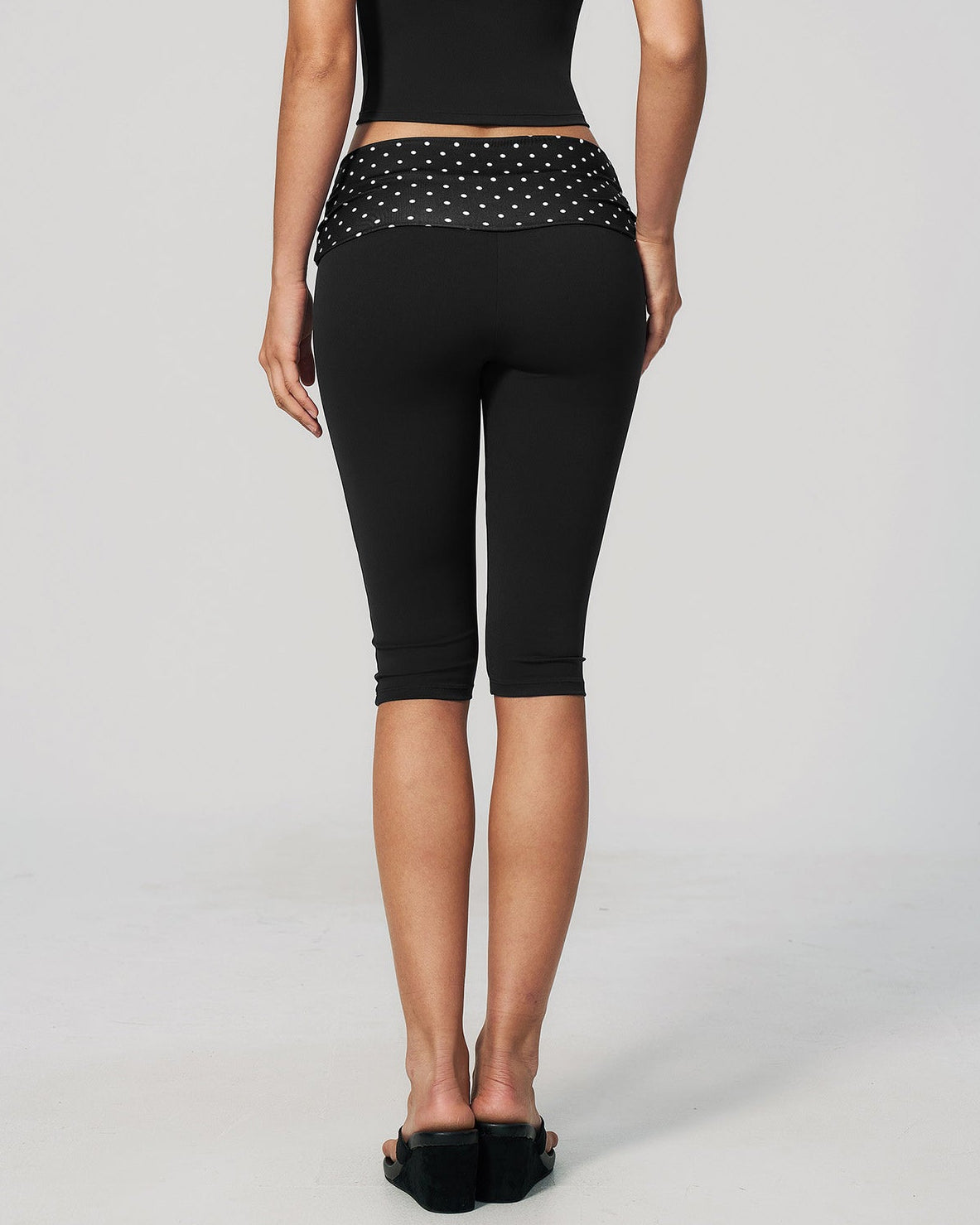 Legging noir a pois